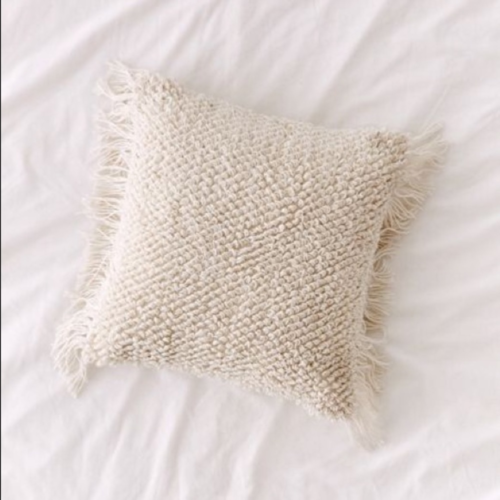 Urban outfitters woven looped pillow